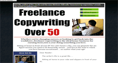 Desktop Screenshot of freelancecopywritingover50.com